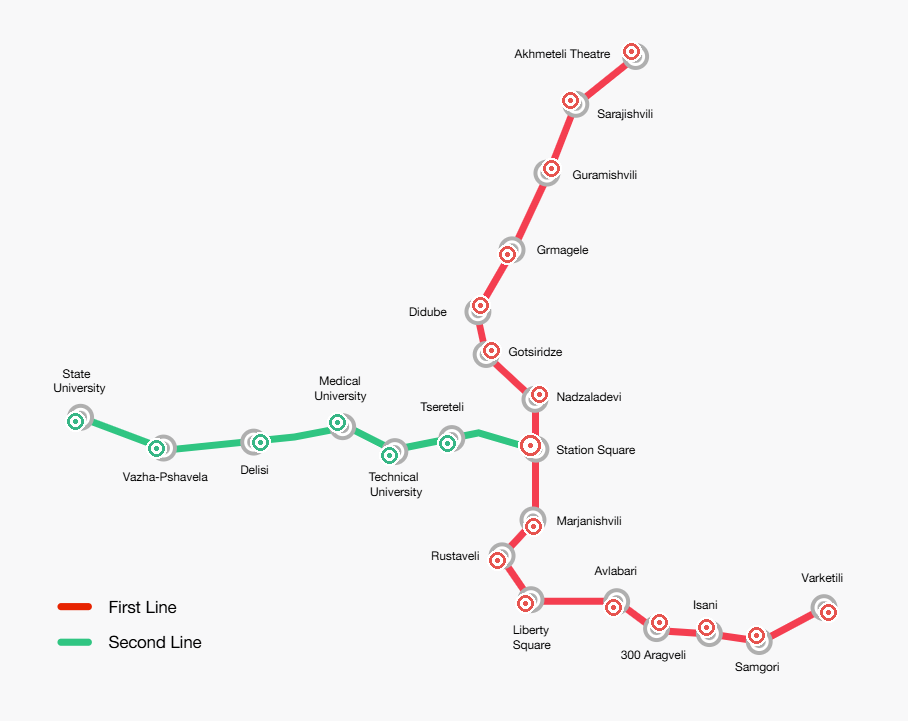 Tbilisi subway map