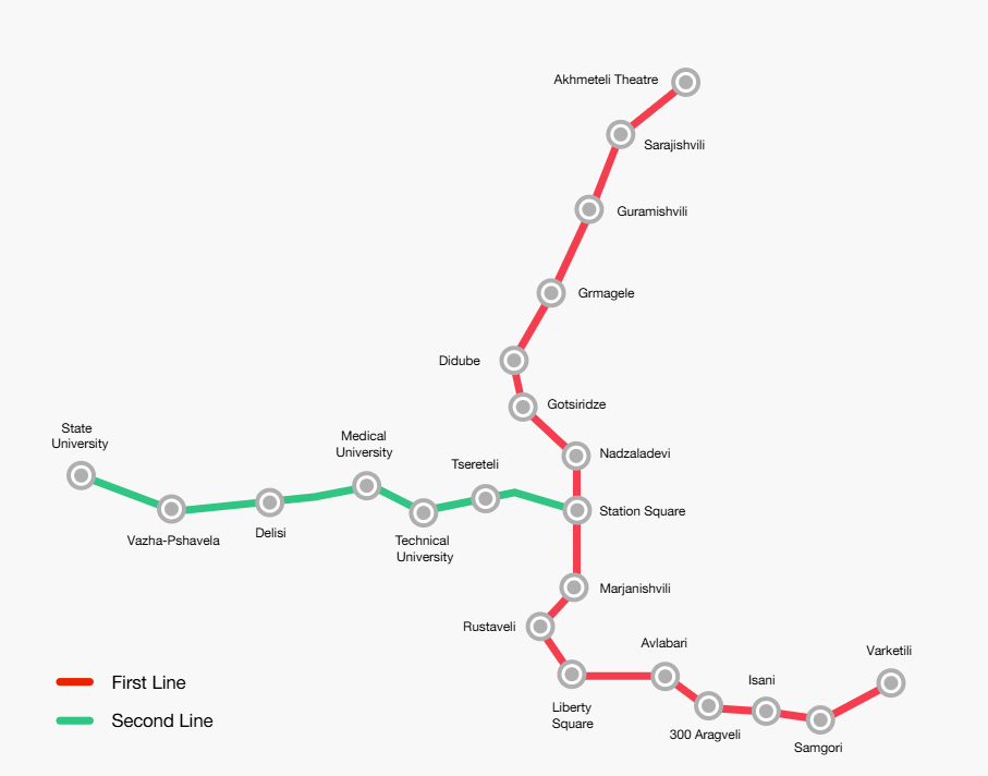 Tbilisi subway map